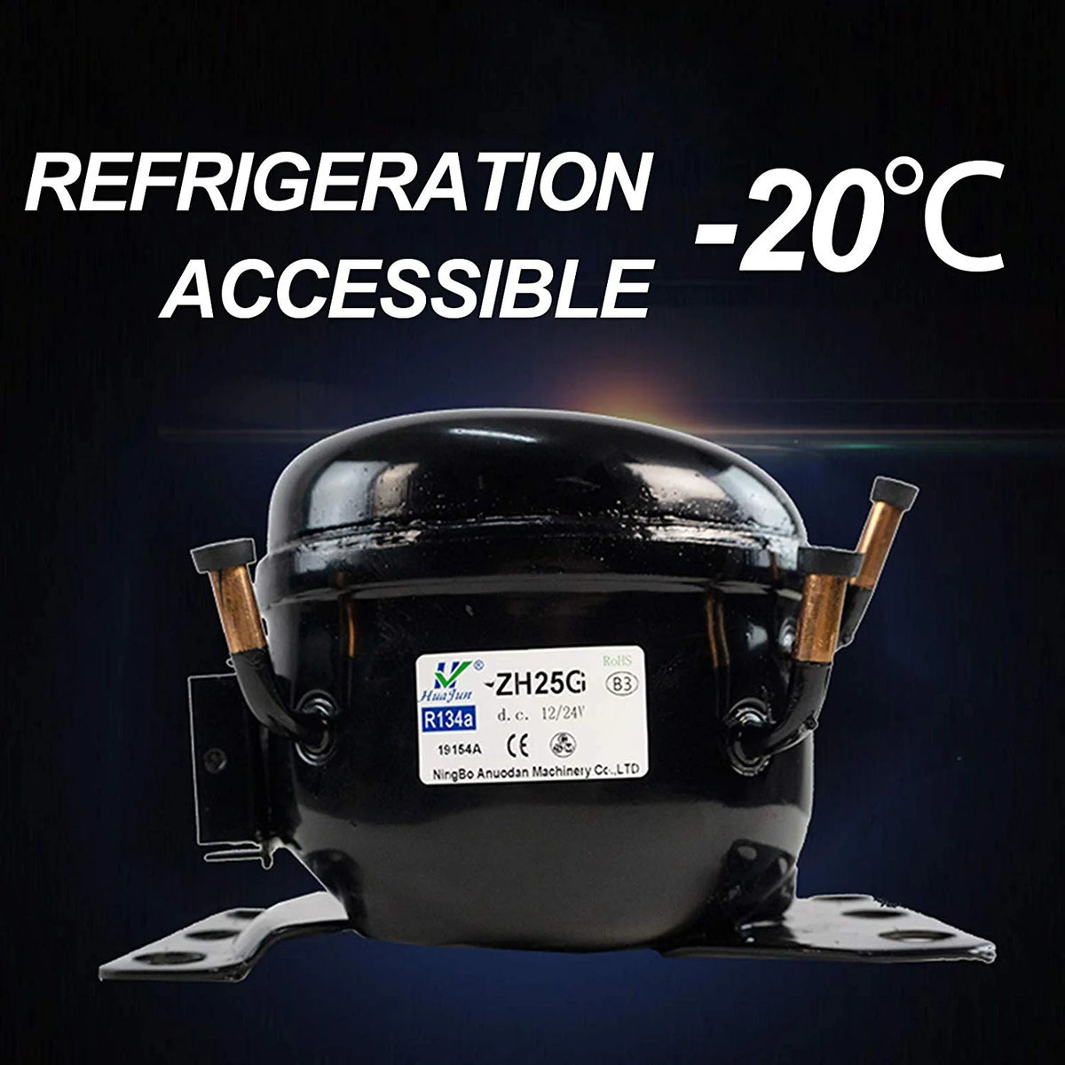 Portable Refrigerator/Freezer 16Qt, Dual Temperature Electric Cooler P90898