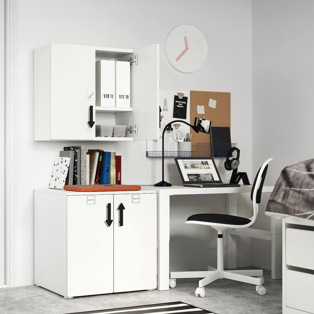 White Wall Cabinet with 1 Shelf R857599
