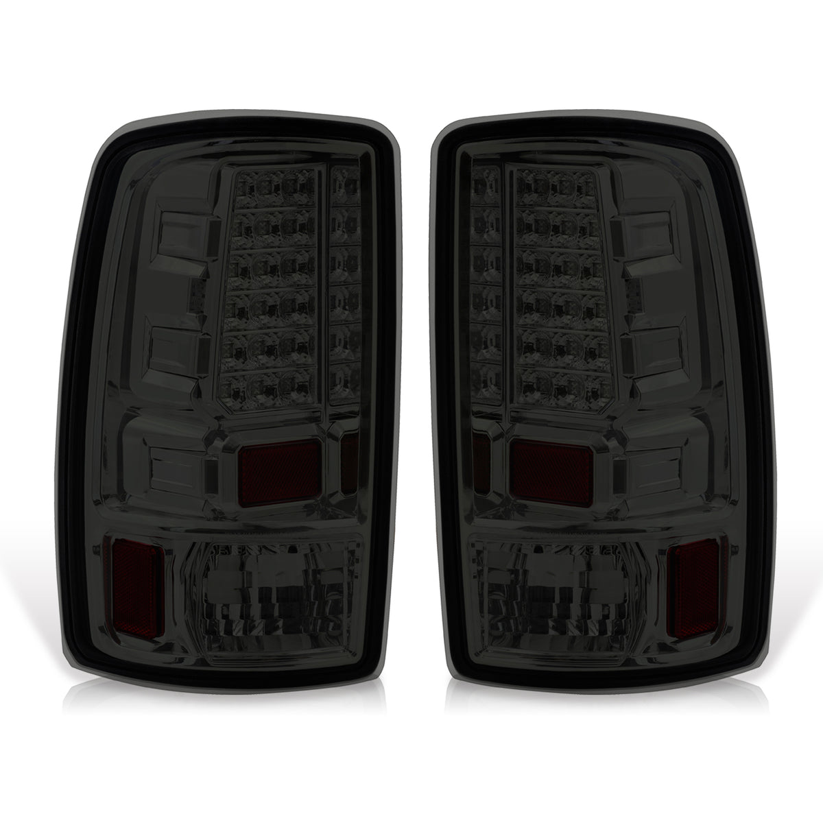 Smoked Chrome Housing LED Tail Lights Brake Stop Lamps F8947