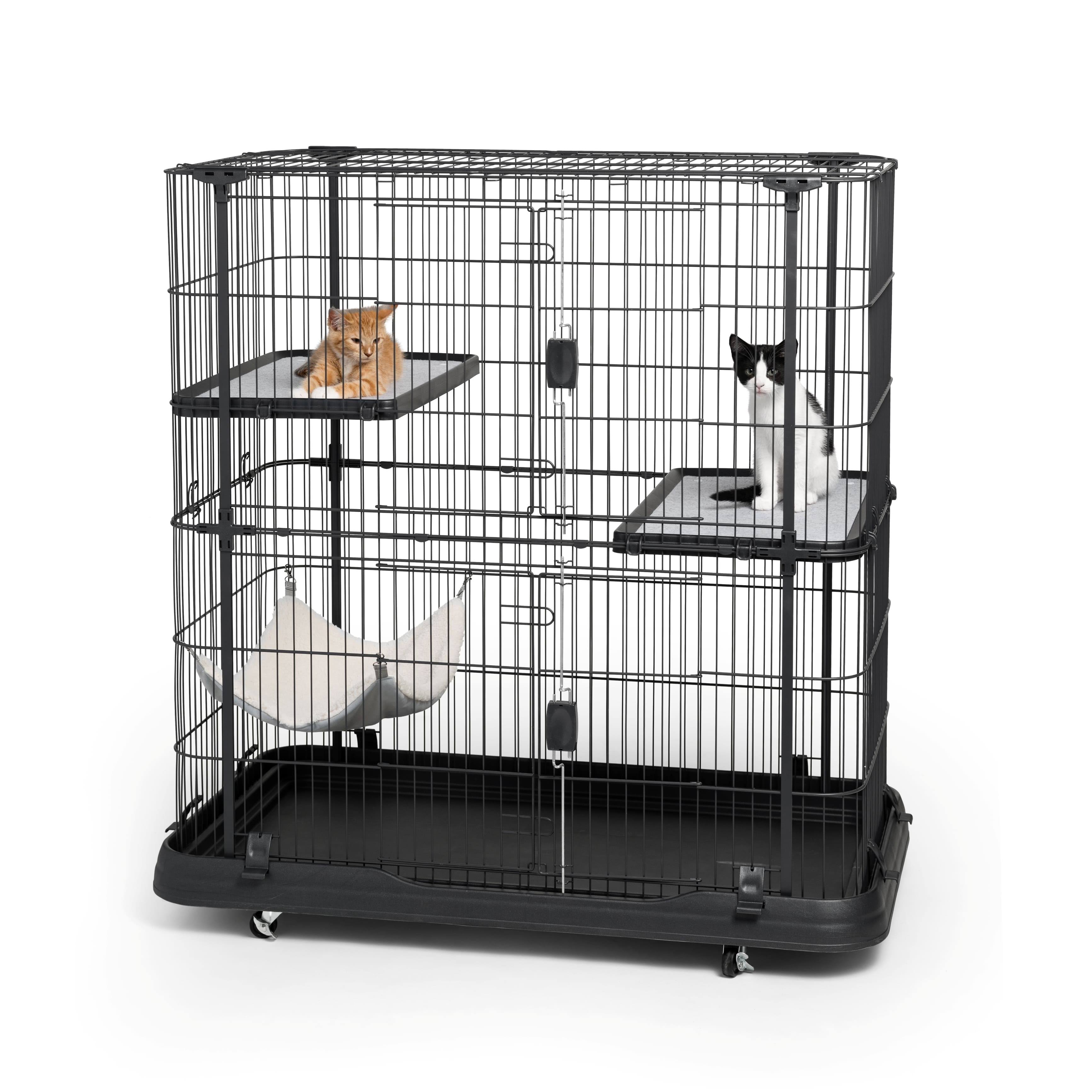 Deluxe 3 Level Cat Home (Black) C19862