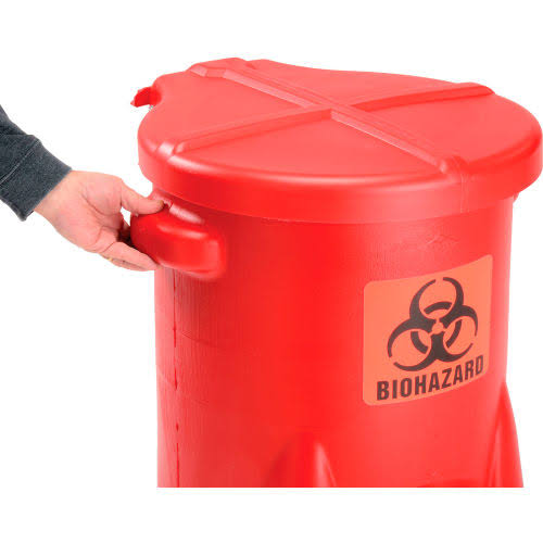 14 Gallon Red Biohazardous Waste Can W985
