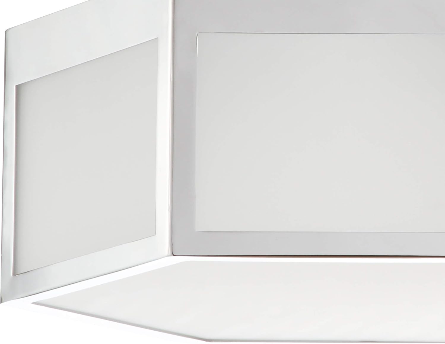 15.75" Hexagon Metal Frosted Glass LED Flush Mount C48029