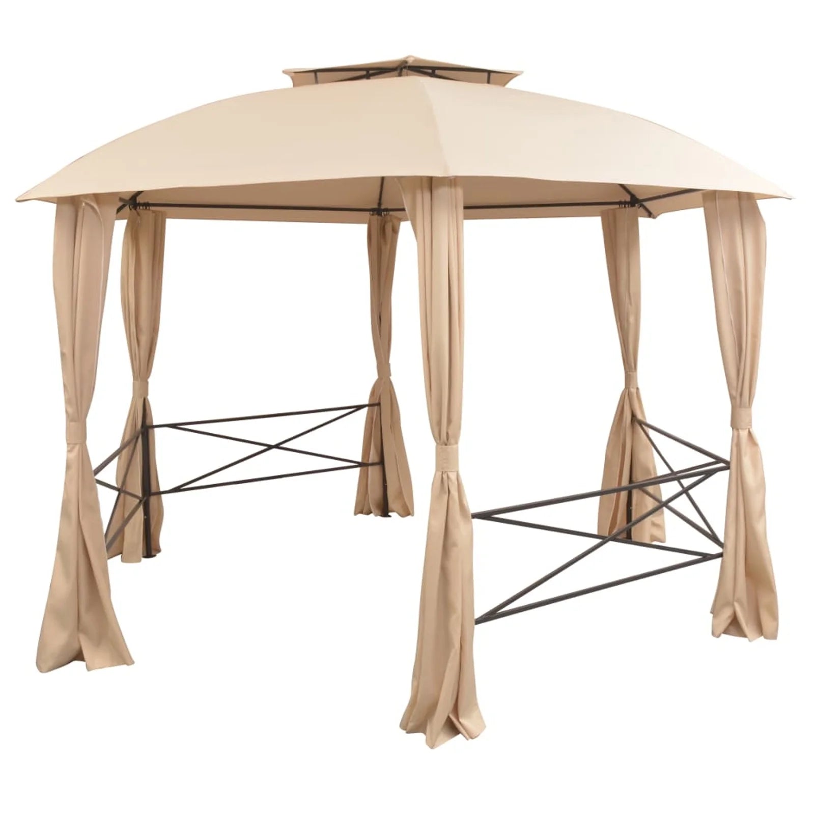 Garden Marquee Pavilion Tent with Curtains 11' 9"x8' 8" S169