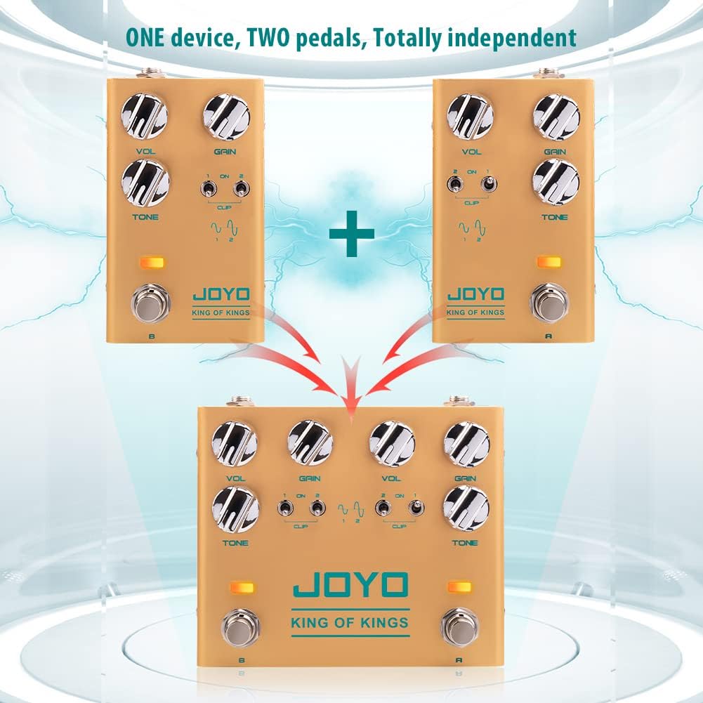 Dual Crunch Guitar Effect Pedal Overdrive Pedal True Bypass Pack of 2 F419
