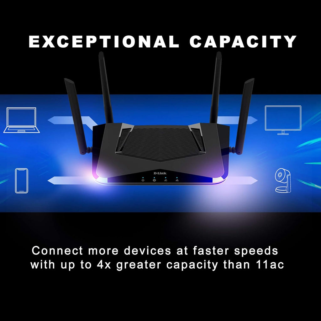 Black Pack of 2 WiFi 6 Router R492