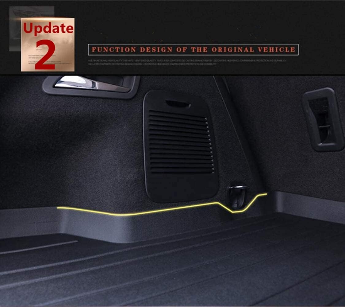 Black Heavy Duty Rubber Waterproof Rear Cargo Tray Trunk Floor Mat Protector Pack of 2 L273