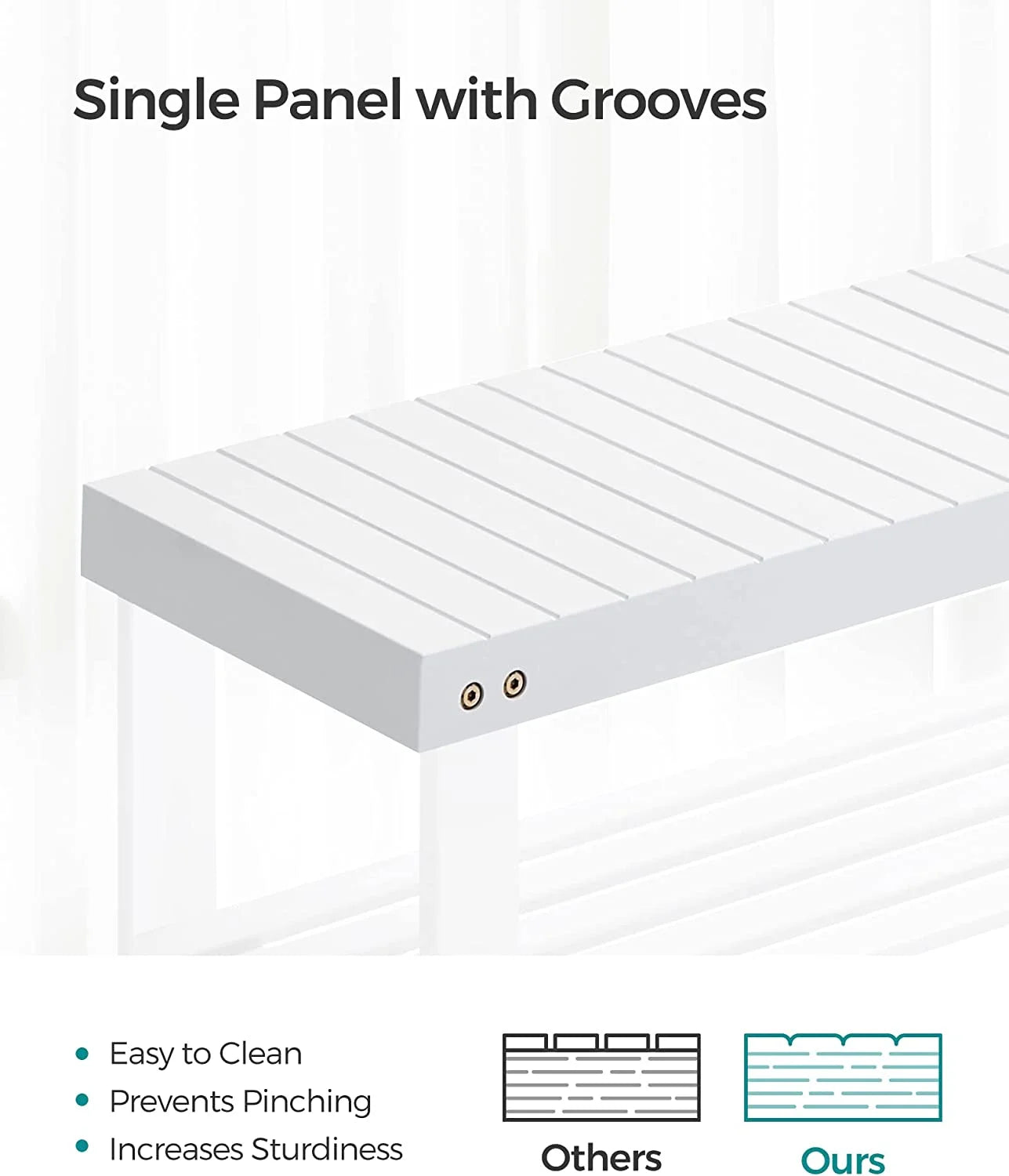 White 3-Tier Bamboo Shoe Rack Bench J376664