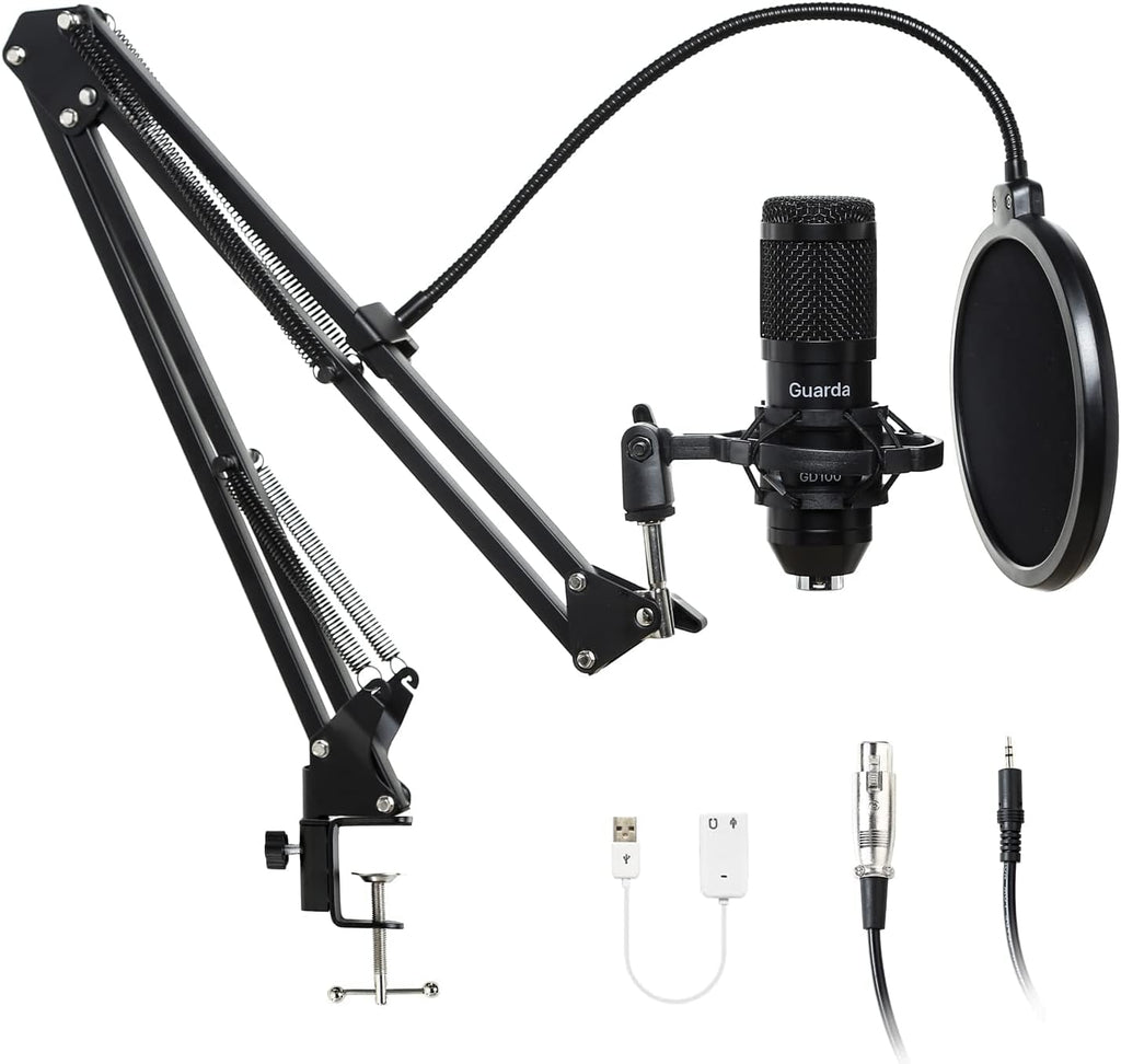 USB Microphone Condenser Cardioid Metal Mic Kit Pack of 2 M666406