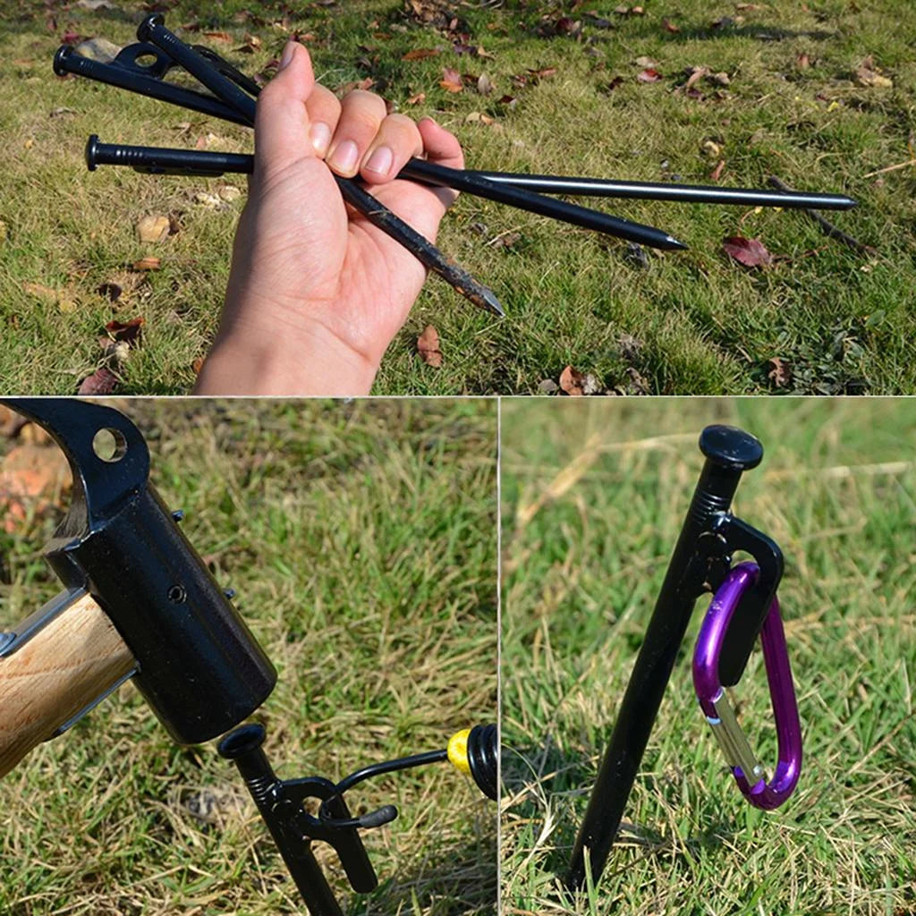 4 Pack Tent Stakes Peg Nails Camping Accessories 40cm I505