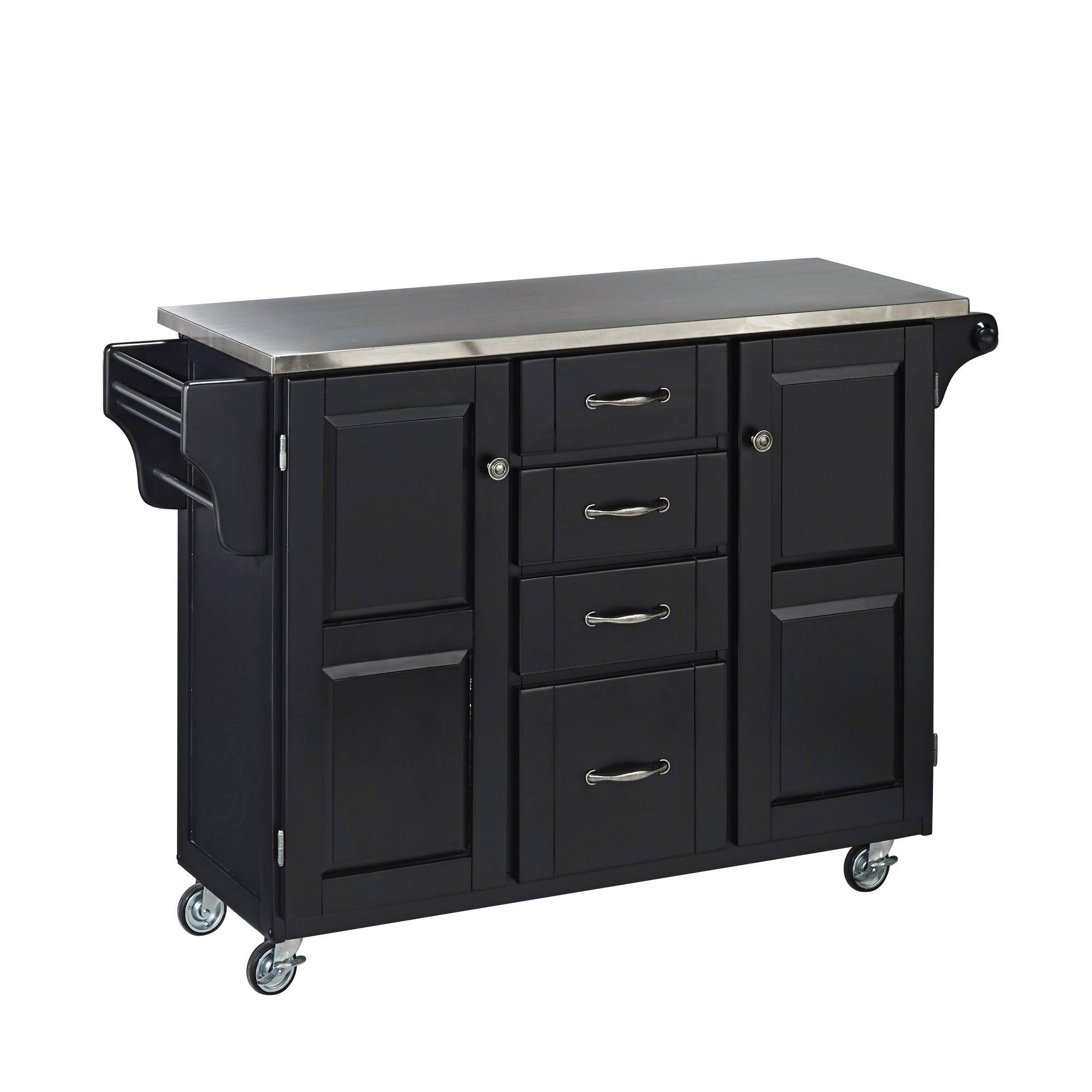 Black Stainless Steel Top Cuisine Cart A274155