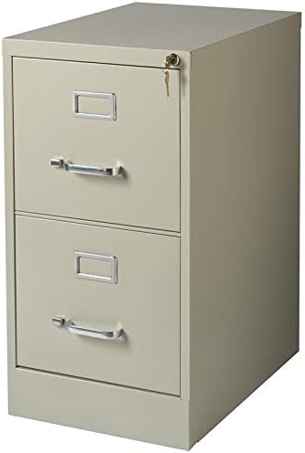 2 Drawer Metal Vertical File Cabinet in Black D291172
