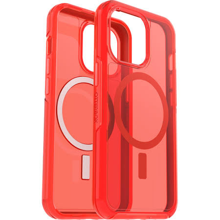 Clear Back Cover for MagSafe Polycarbonate Synthetic Rubber Red X421932
