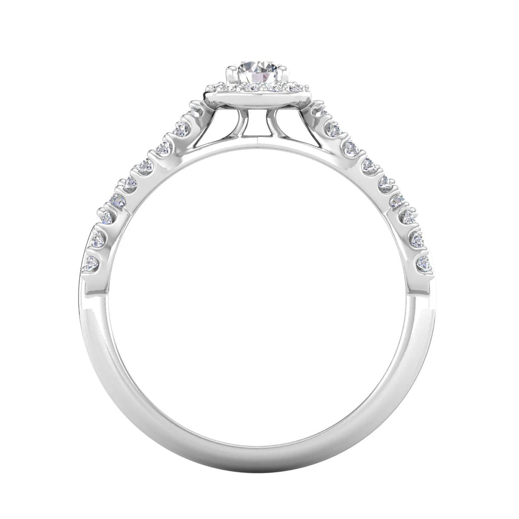1/2 Carat TW Diamond Engagement Ring in 10k White Gold P6205
