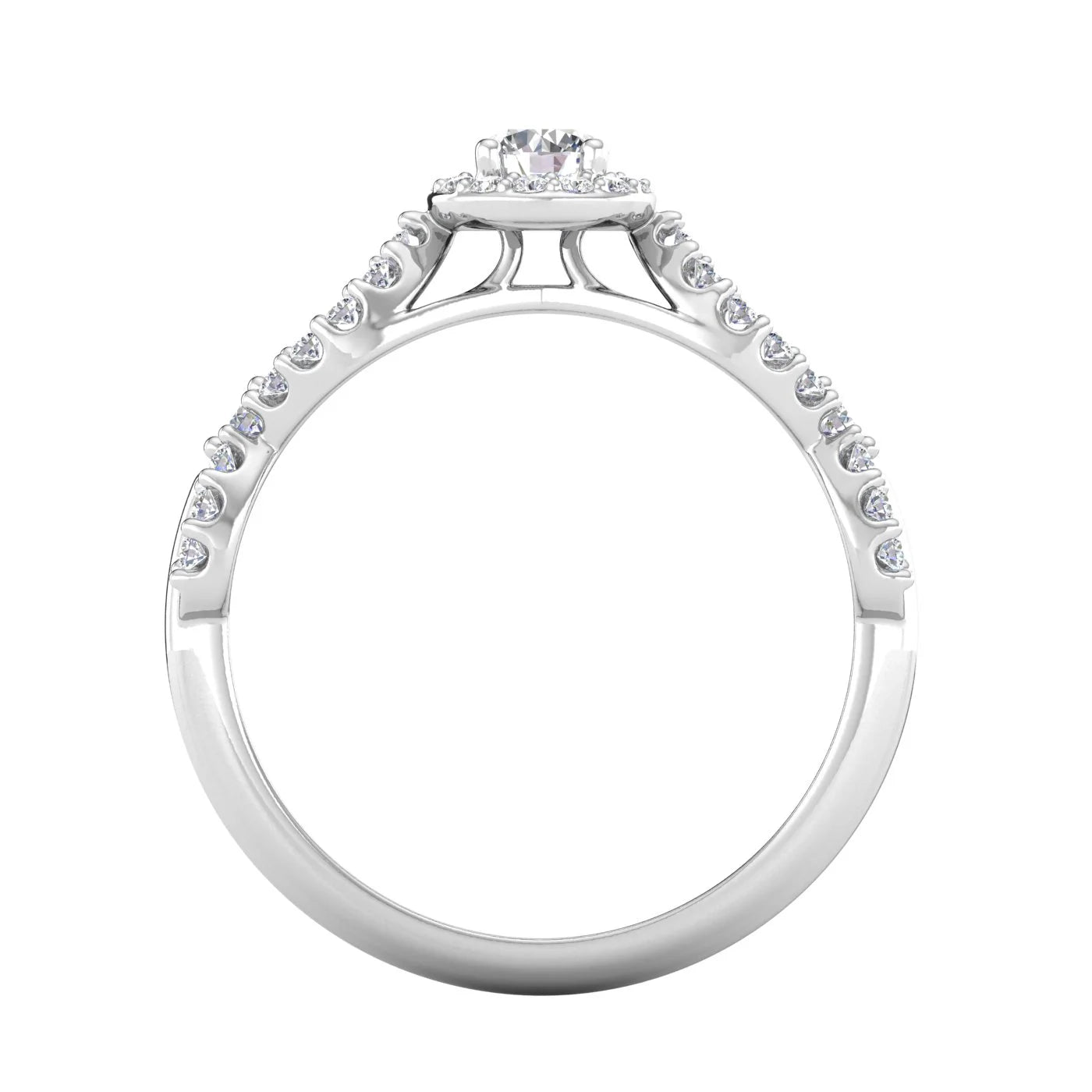 1/2 Carat TW Diamond Engagement Ring in 10k White Gold P6205