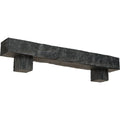 Aged Ash Faux Wood Fireplace Mantel Kit with Alamo Corbels E439