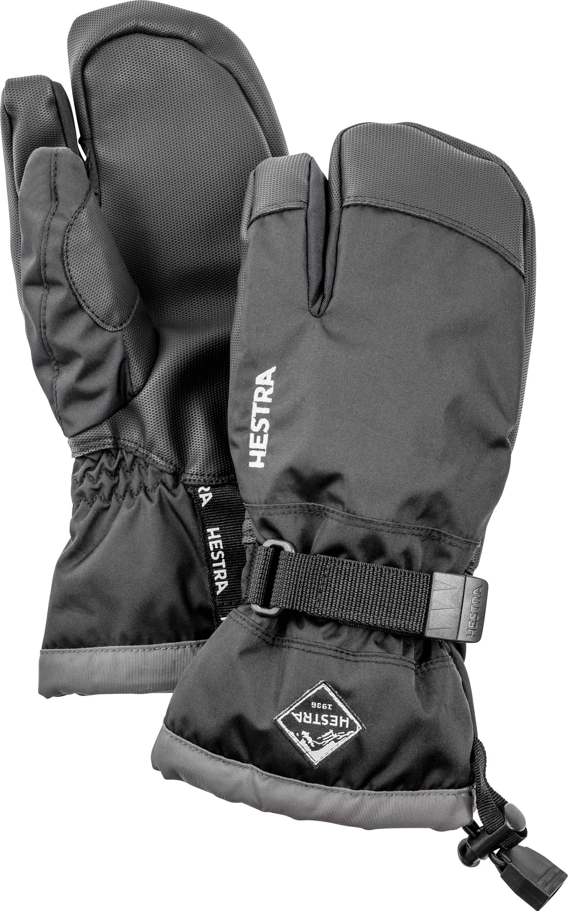 Black 3 Finger Ski Gloves A2878