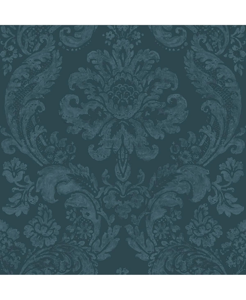 Shadow Blue Damask Wallpaper A824