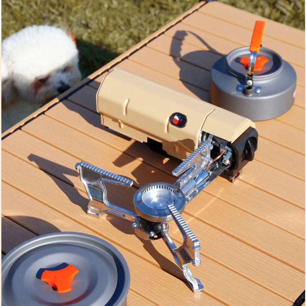 Portable Folding Butane Camping Stove 2600W with Electronic Ignition Carrying Bag G654637